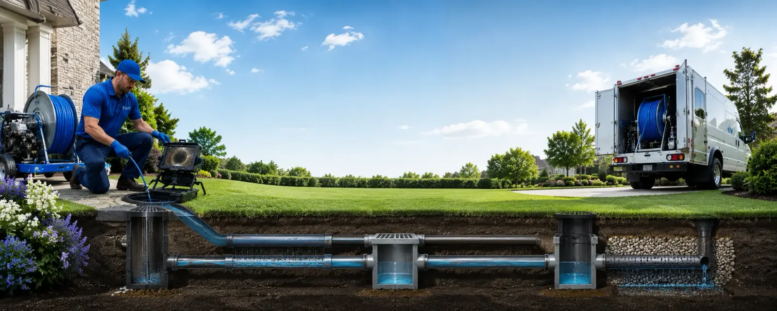 Outdoor drain cleaning information for Hyde Park, VT